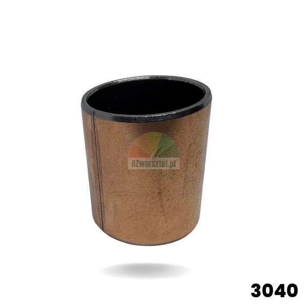 Selbstschmierende Buchse 3040, zylindrisches Bronzegleitlager vor weißem Hintergrund, Maschinenteil.