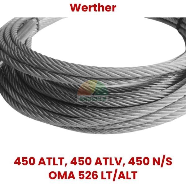 Ersatzseilsatz (Stahlseile) für Werther 4-Säulen Hebebühne, passend für die Modelle 450 ATLT, 450 ATLV, 450 N/S und OMA 526 LT/ALT.