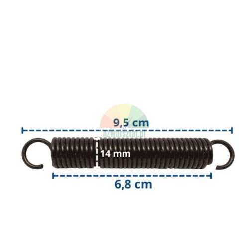 Schwarze Zugfeder 9,5 cm x 1,4 cm
