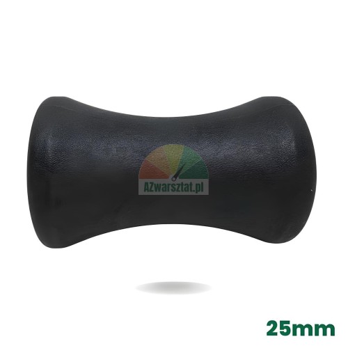 Schwarze Andruckrolle Typ B, Sanduhrform, 25mm