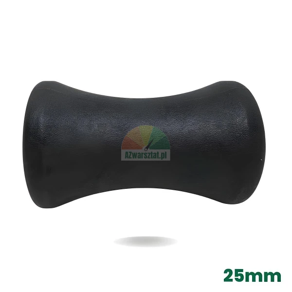 Schwarze Andruckrolle Typ B, Sanduhrform, 25mm