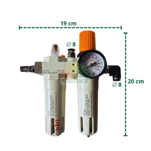 Druckluft-Wartungseinheit Typ E mit Manometer