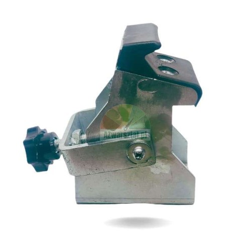 Backenauflage/Schutzbacke Typ A für Motorrad-Reifenmontiermaschine, schützt die Felge vor Kratzern, Metallteil mit schwarzer Gummiauflage.
