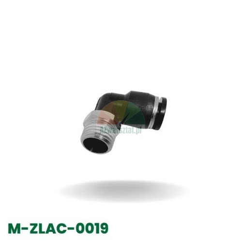 Pneumatischer Winkelsteckverbinder (L-Form), 12,7mm Außengewinde, 8mm Steckanschluss für Schlauch.
