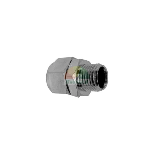 Gerades Metall-Kompressionsfitting mit Außengewinde, verchromtes Hydraulik- oder Pneumatik-Anschlussstück.