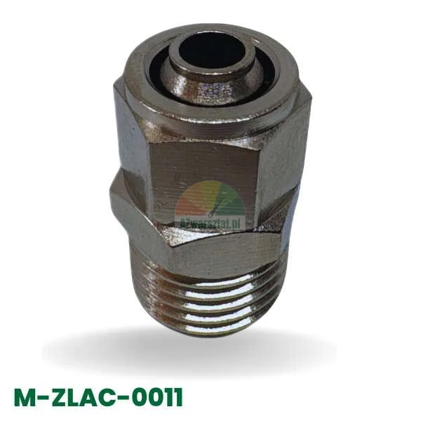 Gerader pneumatischer Schnellverbinder für 8mm Schlauch mit 12,7mm Außengewinde (M-ZLAC-0011).