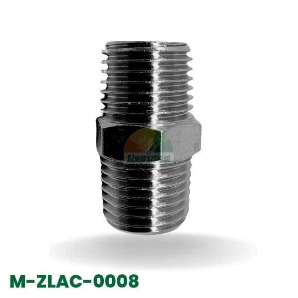 Metrischer Gewindeanschluss M12 x M12 Doppelnippel.