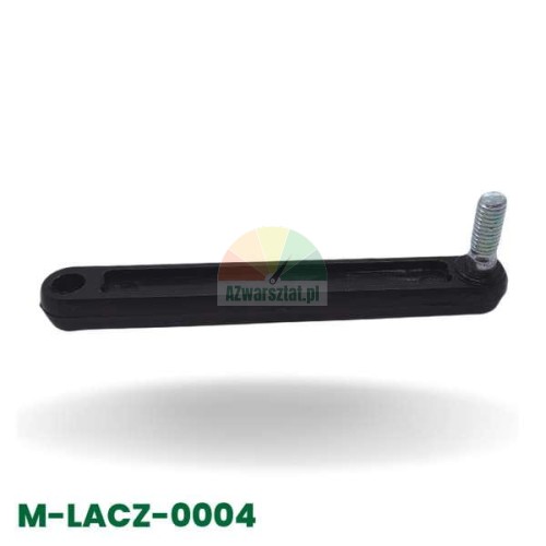 Gestänge für das Pedalmechanismus. Schwarze Verbindungsstange mit Buchse und Gewindebolzen, Teilenummer M-LACZ-0004.