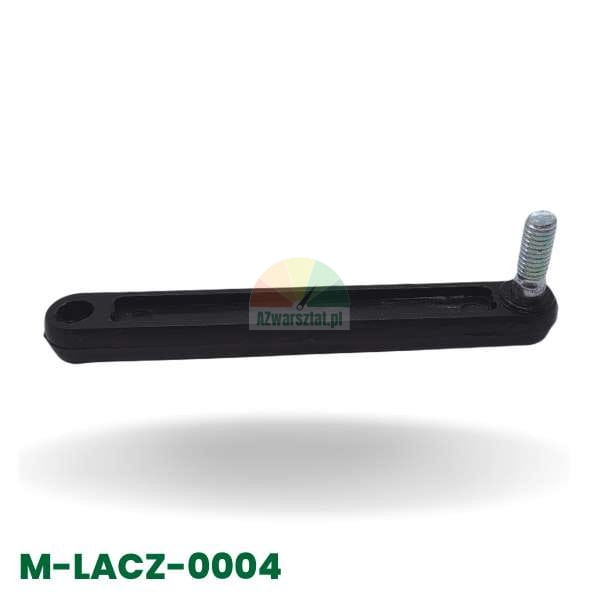 Gestänge für das Pedalmechanismus. Schwarze Verbindungsstange mit Buchse und Gewindebolzen, Teilenummer M-LACZ-0004.