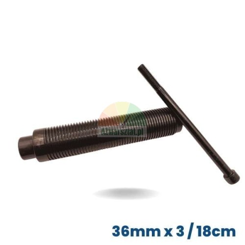 Wuchtmaschinenwelle 36mm/18cm mit Gewinde, schwarz, für Reifenwuchtmaschinen.
