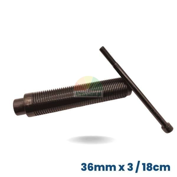Wuchtmaschinenwelle 36mm/18cm mit Gewinde, schwarz, für Reifenwuchtmaschinen.