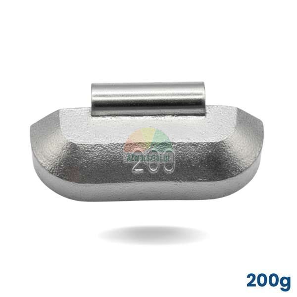 Silbernes 200g Kalibriergewicht für Auswuchtmaschinen mit eingeprägter Nummer 200.