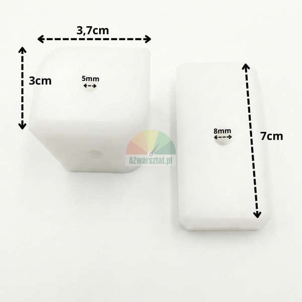 Gleitschuh für Hebebühne mit Löchern 7 x 3,7 x 3 cm