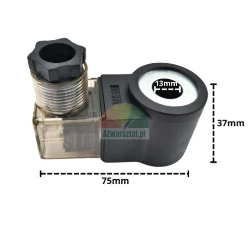 24V DC Senkventilspule mit Abmessungen