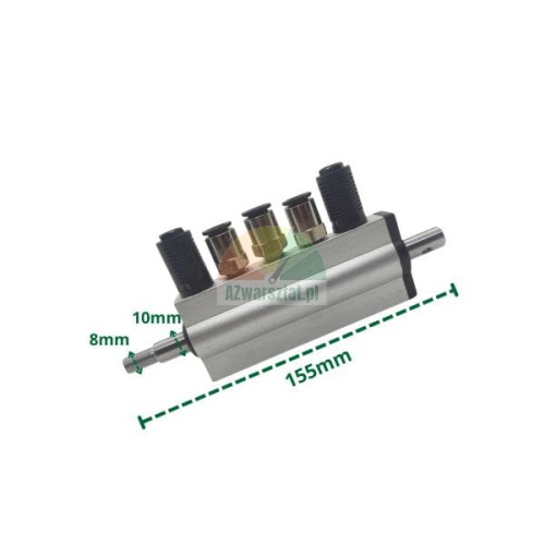 Aluminium Pedalventilblock Typ F mit Maßen