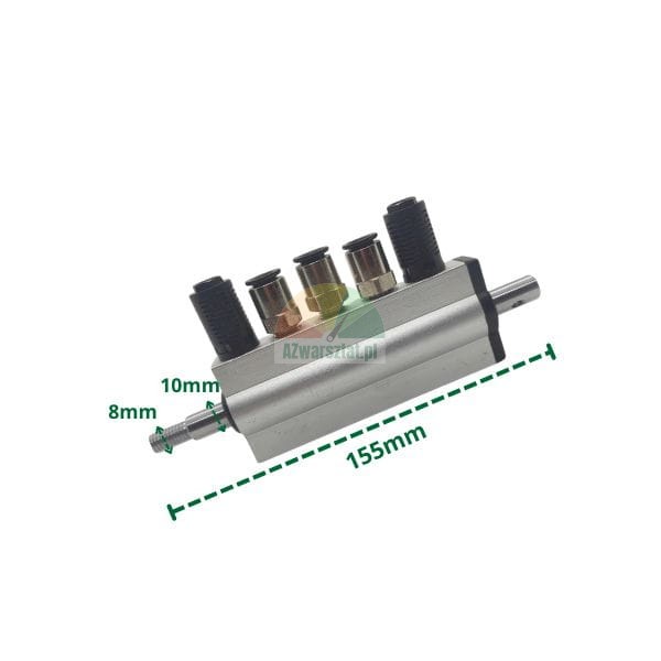 Aluminium Pedalventilblock Typ F mit Maßen