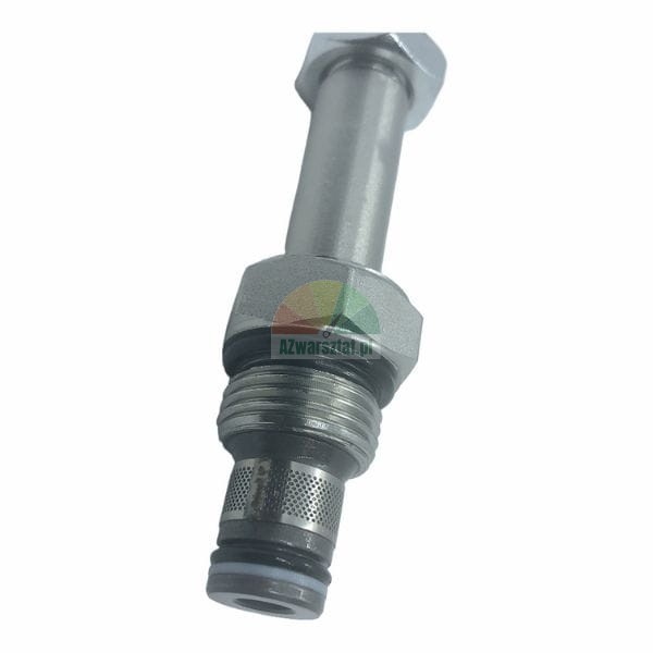 Hydraulisches Ventil aus Metall mit Siebfilter, Gewinde und O-Ring-Dichtungen.