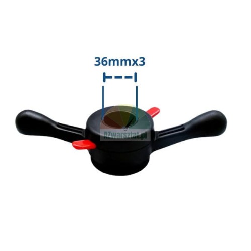Schnellspannmutter 36mmx3 schwarz für Auswuchtmaschine