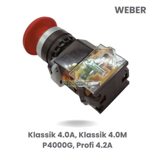 Weber Ersatzteil: Notausschalter Klassik 4.0A, Klassik 4.0M, P4000G, Profi 4.2A - roter Pilztaster