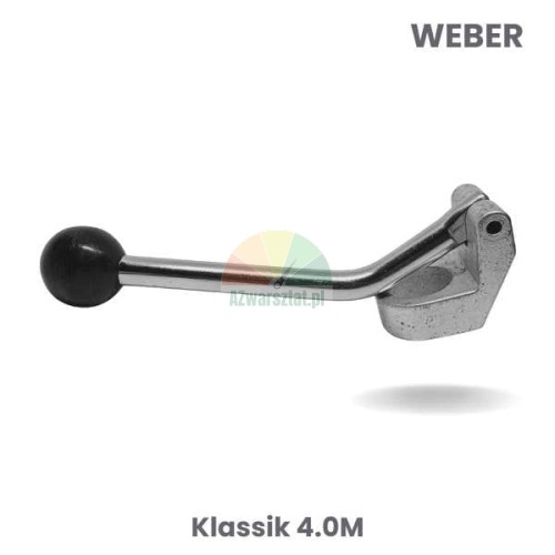 Manueller Absenkventilhebel für Weber Klassik 4.0M Hebebühne mit schwarzem Kugelgriff