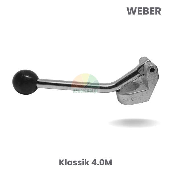 Manueller Absenkventilhebel für Weber Klassik 4.0M Hebebühne mit schwarzem Kugelgriff