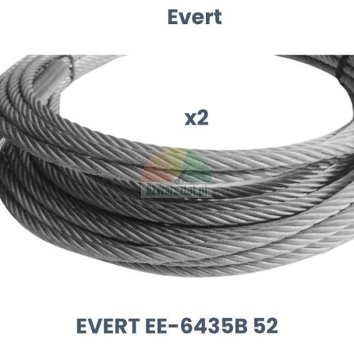 Satz mit 2 Stahlseilen für die 4-Säulen-Hebebühne Evert EE-6435B 52