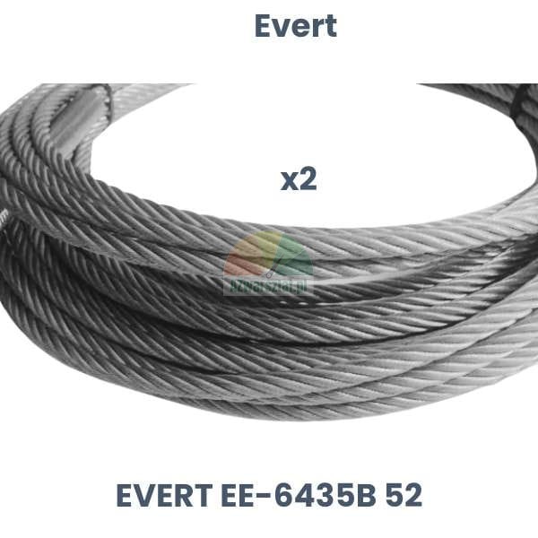 Satz mit 2 Stahlseilen für die 4-Säulen-Hebebühne Evert EE-6435B 52