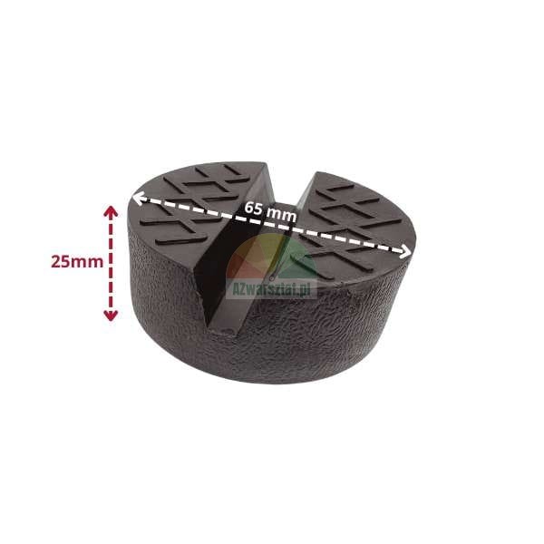 Gummiauflage für Wagenheber mit 65 mm Durchmesser und 25 mm Höhe