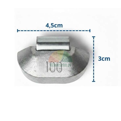 100g Gewicht mit Maßen 4,5cm x 3cm