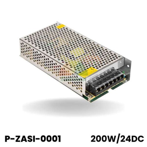 Schaltnetzteil 200W 24V DC im perforierten Metallgehäuse Modell P-ZASI-0001