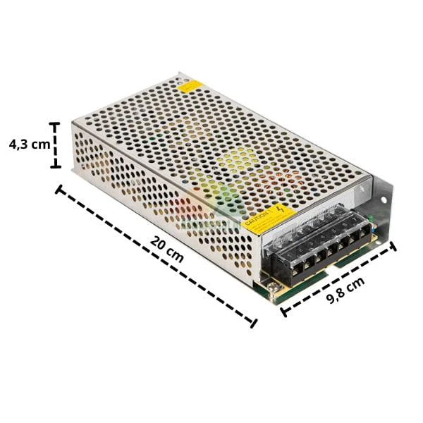 Netzteil 200W 24V DC mit Abmessungen