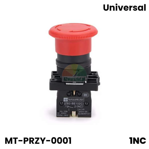 Not-Aus-Schalter 1xNC Pilzform MT-PRZY-0001