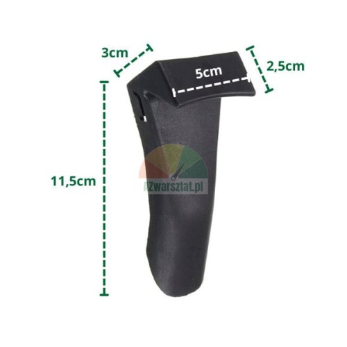 Langer Kunststoff-Spannbackenschutz mit Maßen