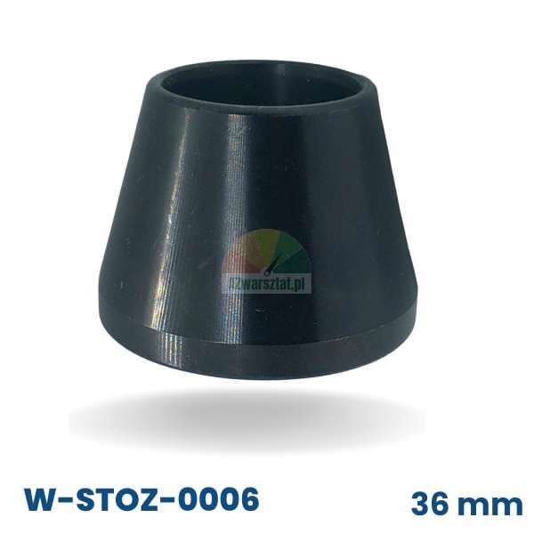 Kleinster schwarzer Zentrierkonus für Auswuchtmaschinen, 36 mm Welle, Bereich 4,4 cm - 6,2 cm.