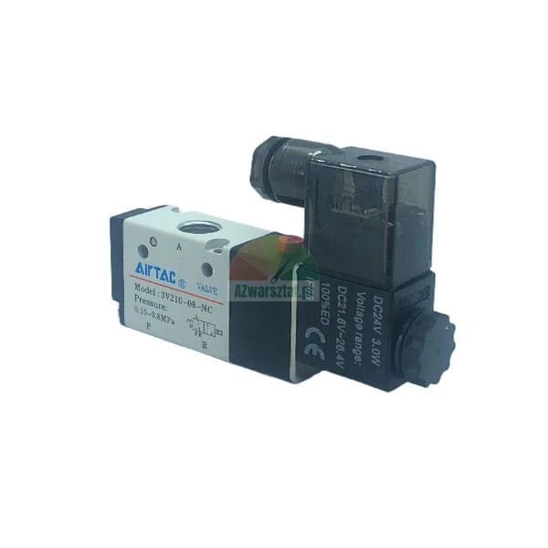 AirTAC Magnetventil Modell 3V210-08-NC DC24V 3/2-Wege-Ventil für Pneumatik