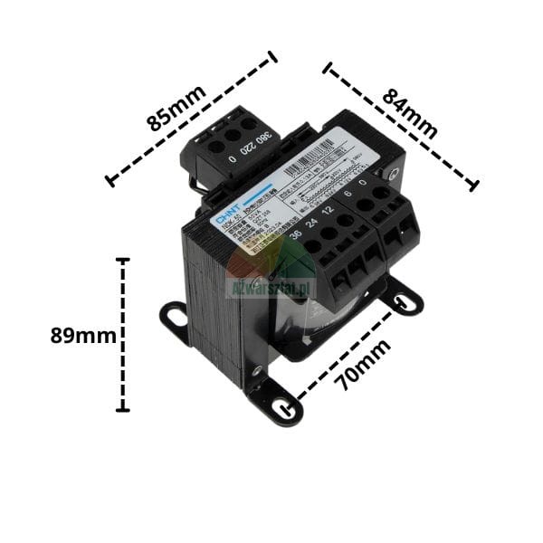 24V Transformator für Hebebühnen mit Maßen