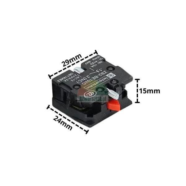 Öffner NC Hilfskontakt für Drucktaster 29x24x15 mm