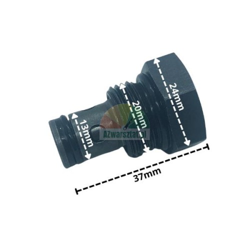 Rückschlagventil 20mm Gewinde mit technischen Maßen