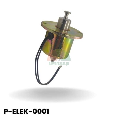 Hubmagnet DC24 mit Kabeln, Modell P-ELEK-0001, Metallgehäuse.
