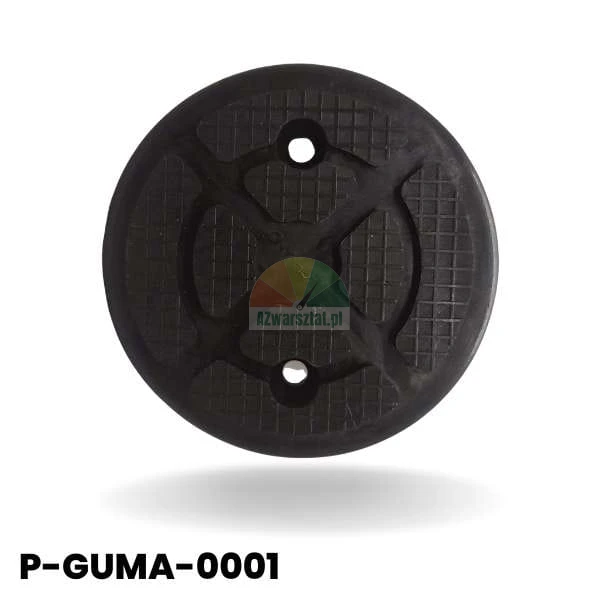 Schwarze runde Gummiauflage für Wagenheber 12cm mit rutschfester Oberflächenstruktur und Montagelöchern