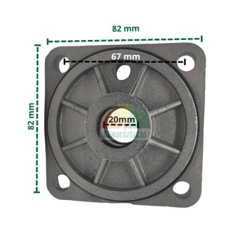 Abdeckung für Klemmzylinder 8.2x8.2 cm mit Kolbenstangenöffnung