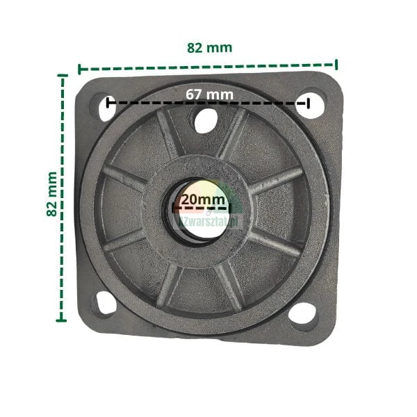 Abdeckung für Klemmzylinder 8.2x8.2 cm mit Kolbenstangenöffnung