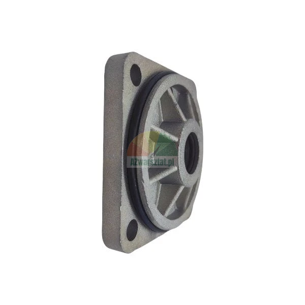 Metall-Flanschdeckel mit O-Ring-Dichtung und Montagebohrungen.