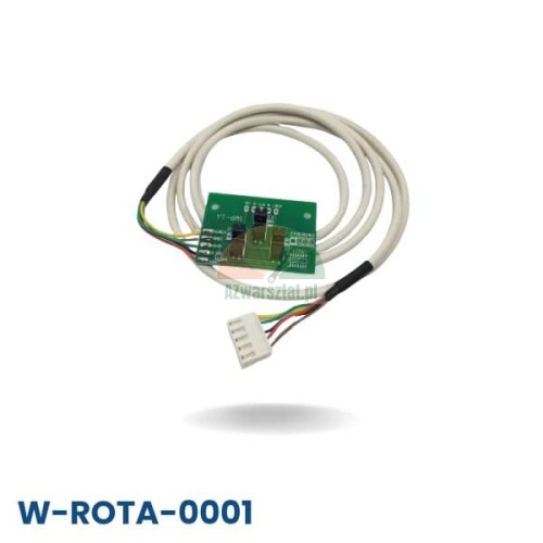 Grüne YT-dA1 Rotationsplatine mit weißem Kabel und Stecker, Modell W-ROTA-0001.