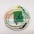Kleine grüne Leiterplatte PCB mit angeschlossenem weißem Kabel und einem 5-poligen Stecker am Ende.