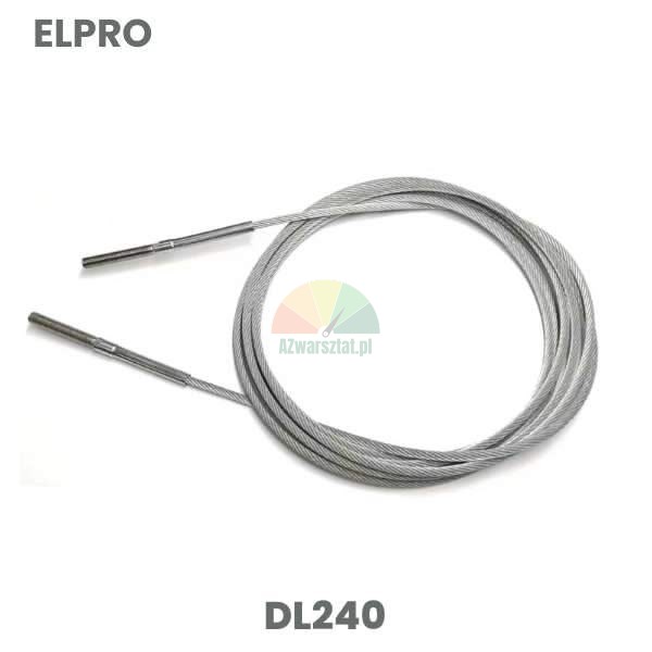 Stahlseil-Ersatz für ELPRO DL240 Antriebsseil mit Endstücken.