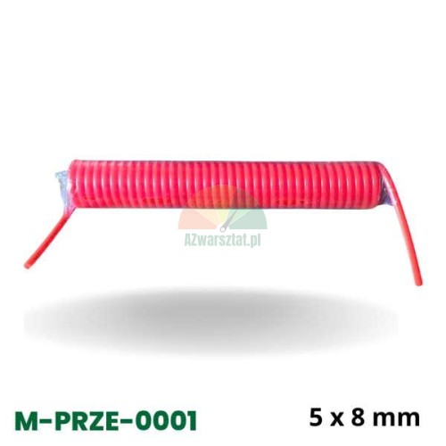 Roter Spiraldruckluftschlauch 6m 8mm