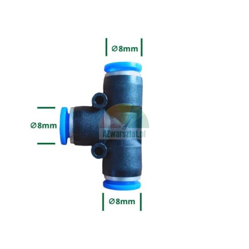 Pneumatische T-Steckverschraubung 8mm