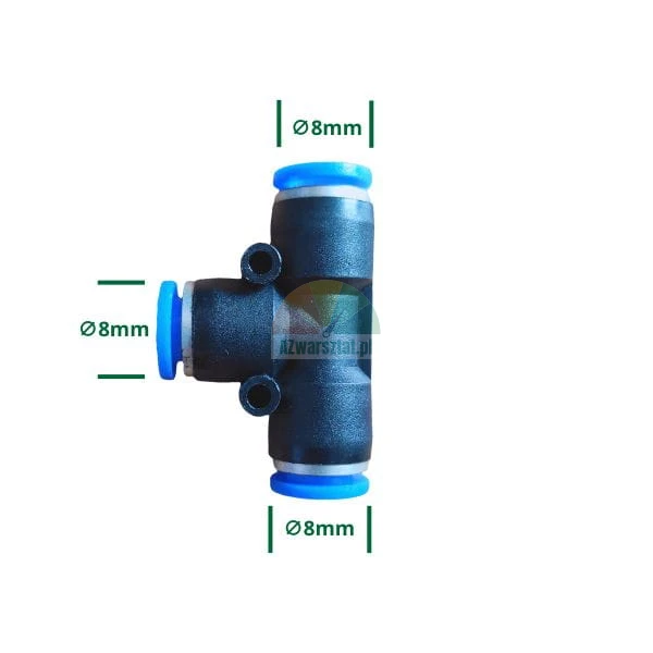 Pneumatische T-Steckverschraubung 8mm