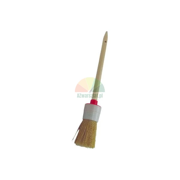 Rundpinsel mit Holzstiel und hellen Borsten